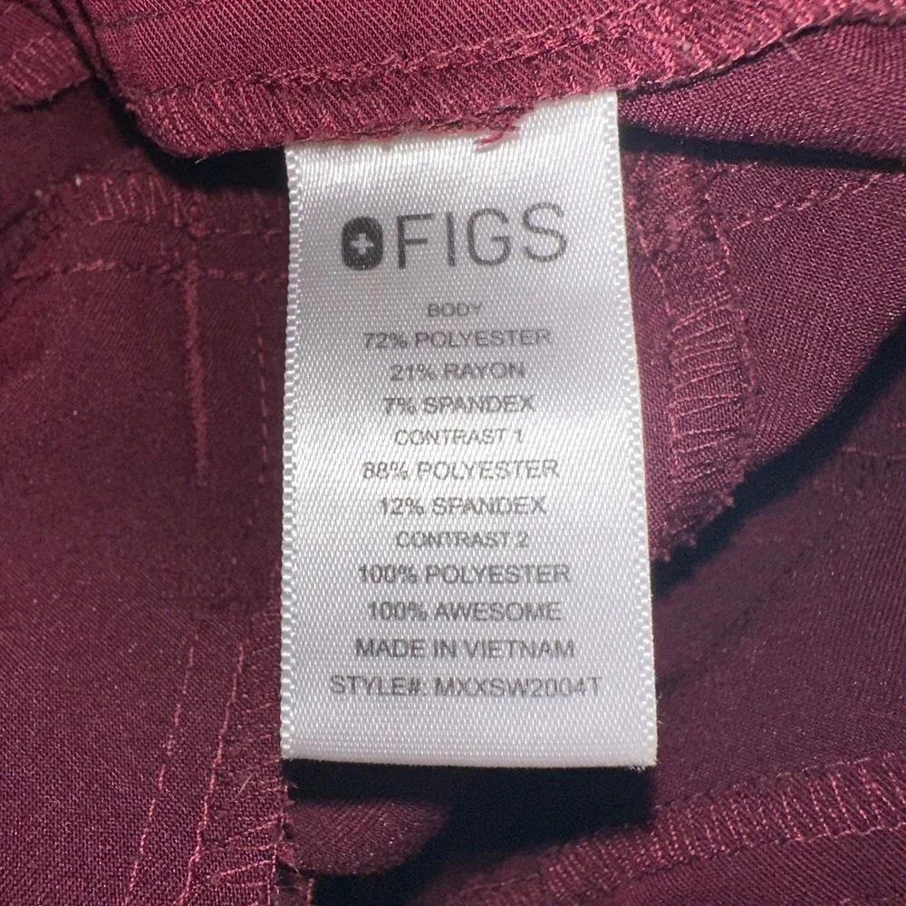 FIGS Tansen Men's Jogger Burgundy size Large Tall po‎ 1645 style mxxsw2004t